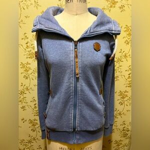 Naketano Small Blue Zip-Up Hoodie